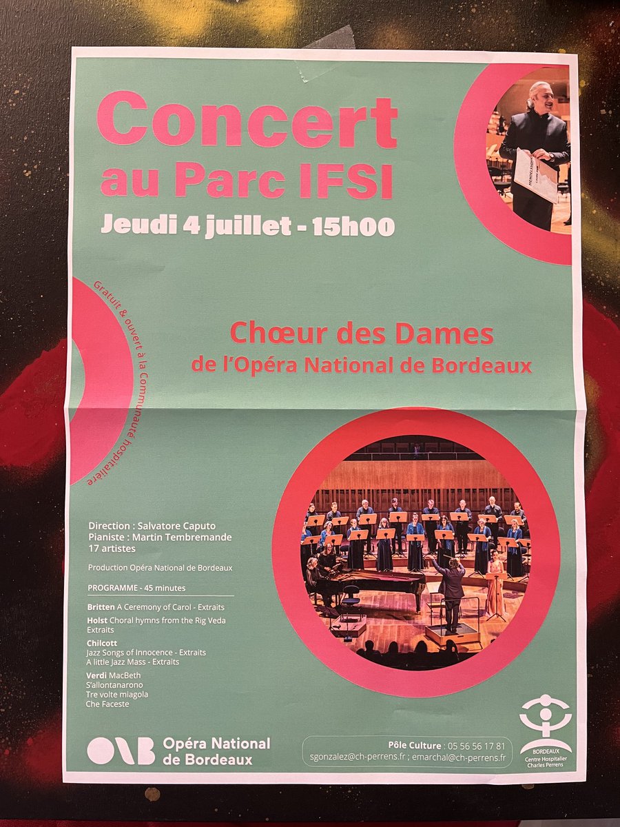 FoPerrens's tweet photo. « Chœur des Dames »de l’Opéra national de Bordeaux au parc de l’https://t.co/dQisIGd0Iz culture joue un rôle essentiel à l’hôpital ⁦@ch_perrens.⁩Cet l’accès artistique,culturel contribue à dynamiser l’ouverture de l’hôpital sur la cité,aide à changer le regard sur l’autre… https://t.co/6AeFzrf0iJ