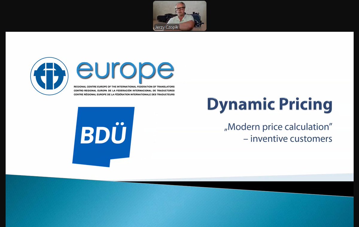 #JerzyCzopik on unilateral rate changes, dynamic pricing and editing distance in #translation: agreeing to lower rates is the biggest danger we are facing. We shouldn't accept this and tell the customer it's #unfair, sometimes ridiculously unfair! #xl8