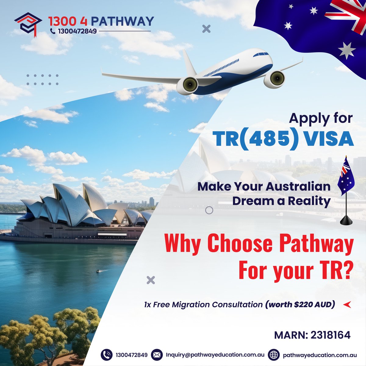 pathway_edu_au's tweet photo. ✨Make Your 🇦🇺Australian Dream a Reality!
✅Apply for your TR (485) VISA now with Pathway
#StudyinAustralia #Studyabroad #TRvisa #Subclass485 #LiveinAustralia #settleinAustralia
#visaservices #migrationagent #migrationserviceinmelbourne #immigration #migrationservice https://t.co/wSEvA4rkBU