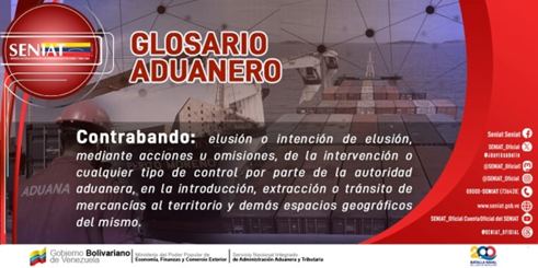 SENIAT_Oficial's tweet photo. El término de hoy: Contrabando.
#SENIATPotenciaLaEconomía https://t.co/ss4lhCHFxP