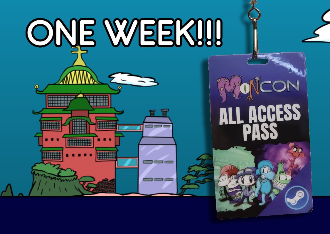 We're just ONE WEEK away from going to MonCon!! Have you got your badge? Are your bags packed? store.steampowered.com/app/1474300/Mo…… #MonCon #indie #indiegame #indiegamedev #indiegames #rpg #videogame #videogames #conventions #gaming #indierpg #wishlist #SteamWishlist #chillhop #turnbasedrpg
