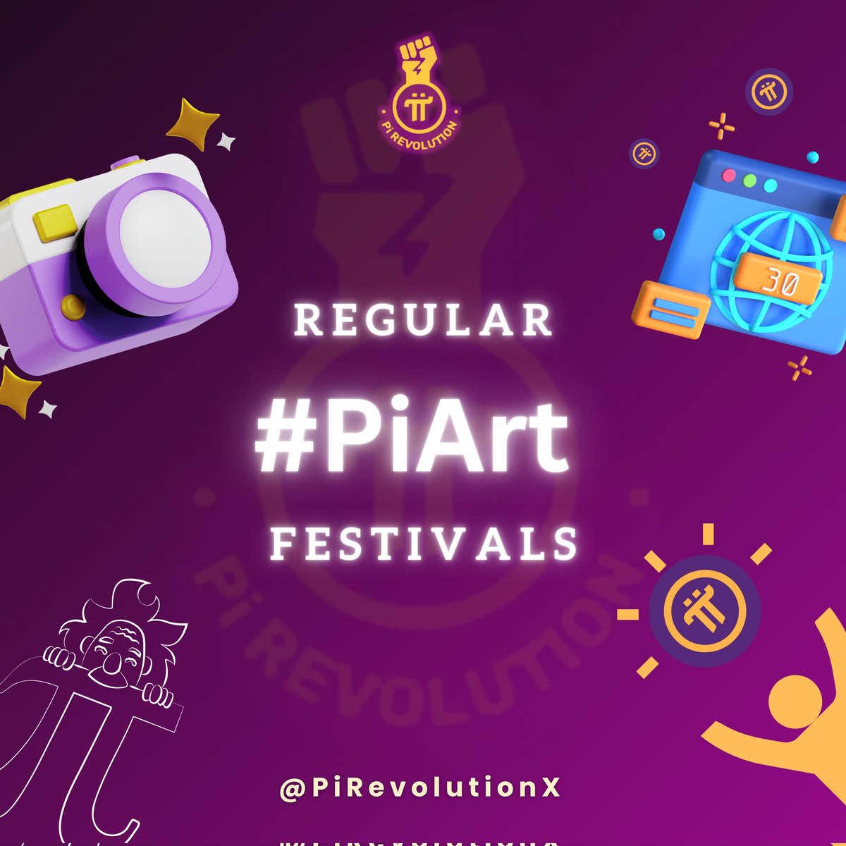 PiRevolutionX's tweet image. ✨ Pioneers, what are your thoughts about Regular #PiArt Festivals within the Pi Network community? Tell us in the comment 👇👇👇
#PiNetwork