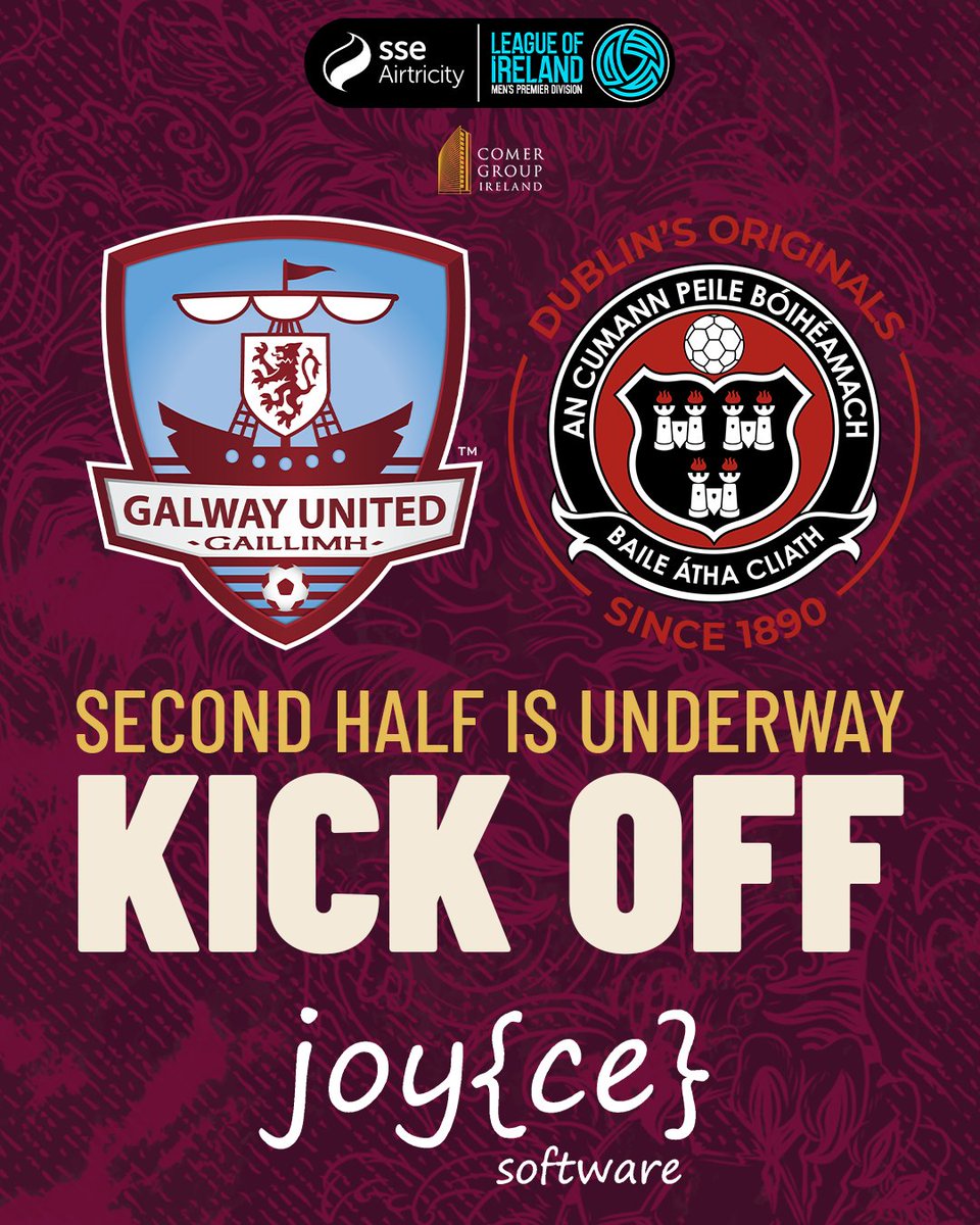 GalwayUnitedFC's tweet image. 45' | We're underway for the second half, C'mon United! 💪

#ItsATribalThing | Brought to you by @joycesoftware