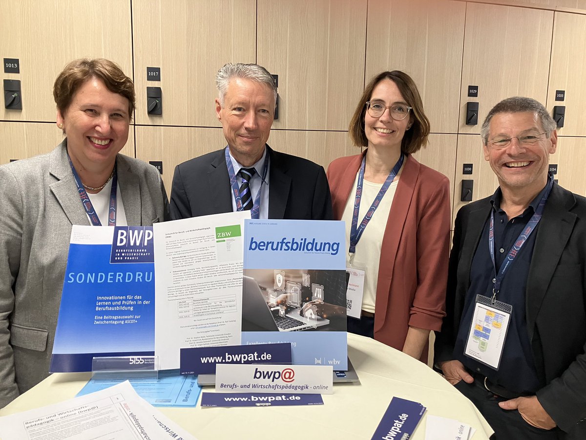 bwp@ (@bwpat) on Twitter photo Die „großen“ deutschen Zeitschriften der #Berufsbildung treffen sich beim Meet the editors der #BBFK2024 in Innsbruck. Und diese Konferenz ist wie immer eine Reise wert - Gratulation!
<a href="/wbv_de/">wbv Publikation</a> <a href="/HeilmannFrauke/">Frauke Heilmann</a> <a href="/BIBB_de/">BIBB</a> @VET_Repository Die „großen“ deutschen Zeitschriften der #Berufsbildung treffen sich beim Meet the editors der #BBFK2024 in Innsbruck. Und diese Konferenz ist wie immer eine Reise wert - Gratulation!
<a href="/wbv_de/">wbv Publikation</a> <a href="/HeilmannFrauke/">Frauke Heilmann</a> <a href="/BIBB_de/">BIBB</a> @VET_Repository