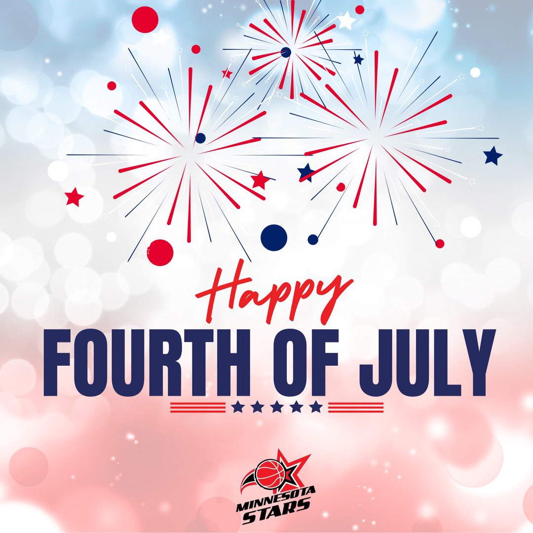MinnesotaStars's tweet photo. Wishing a safe and Happy 4th to all!

Enjoy your day and can’t wait to see you in the gym for a BIG home stretch of hoops over the coming weeks!

#StarsFam 🏀🇺🇸 https://t.co/hOfbvWCt9p