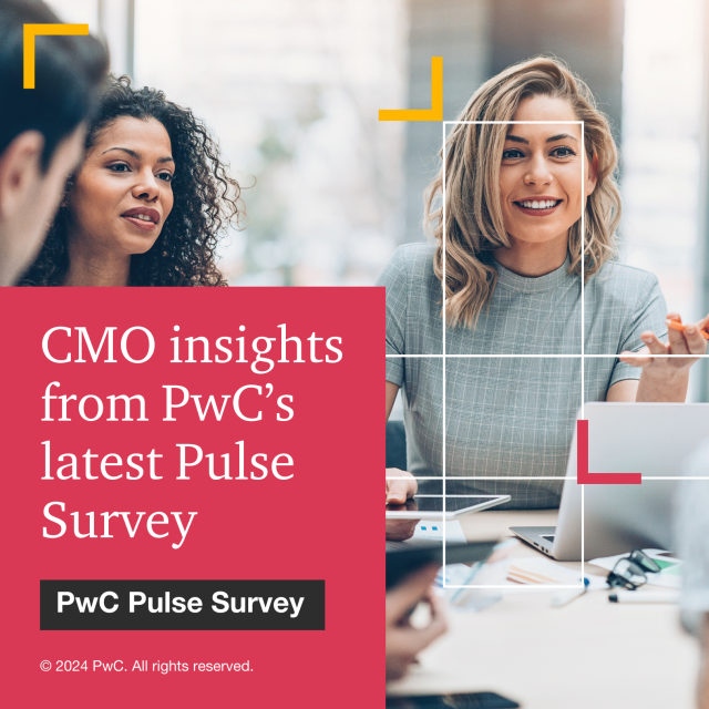 CMO insights from PwC's latest Pulse Survey pwc.to/3XRcFtJ