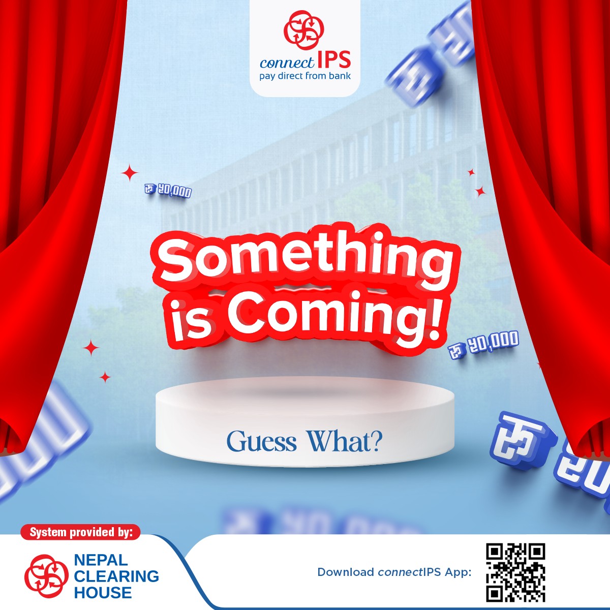 NCHLOfficial's tweet photo. Rs.50,000 is about to make waves. Can you guess what is coming?
#NCHL #GuessRight #connectIPS #DigitalPayment #DigitalNepal https://t.co/G4zn7leqoG