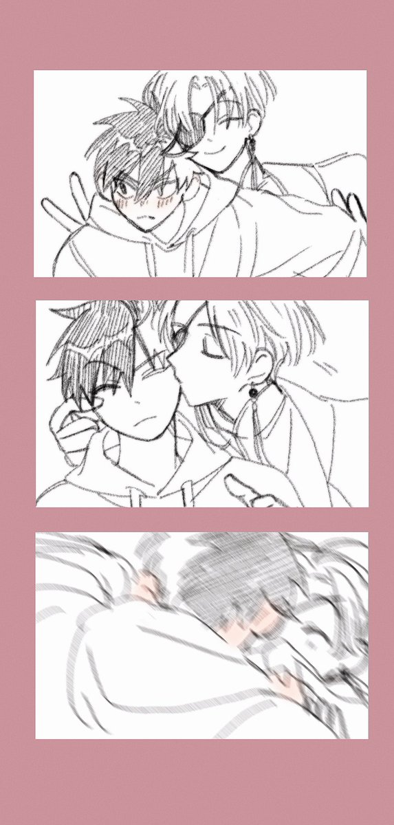 すおさく🫖🌸 #枋樱 
kiss kiss