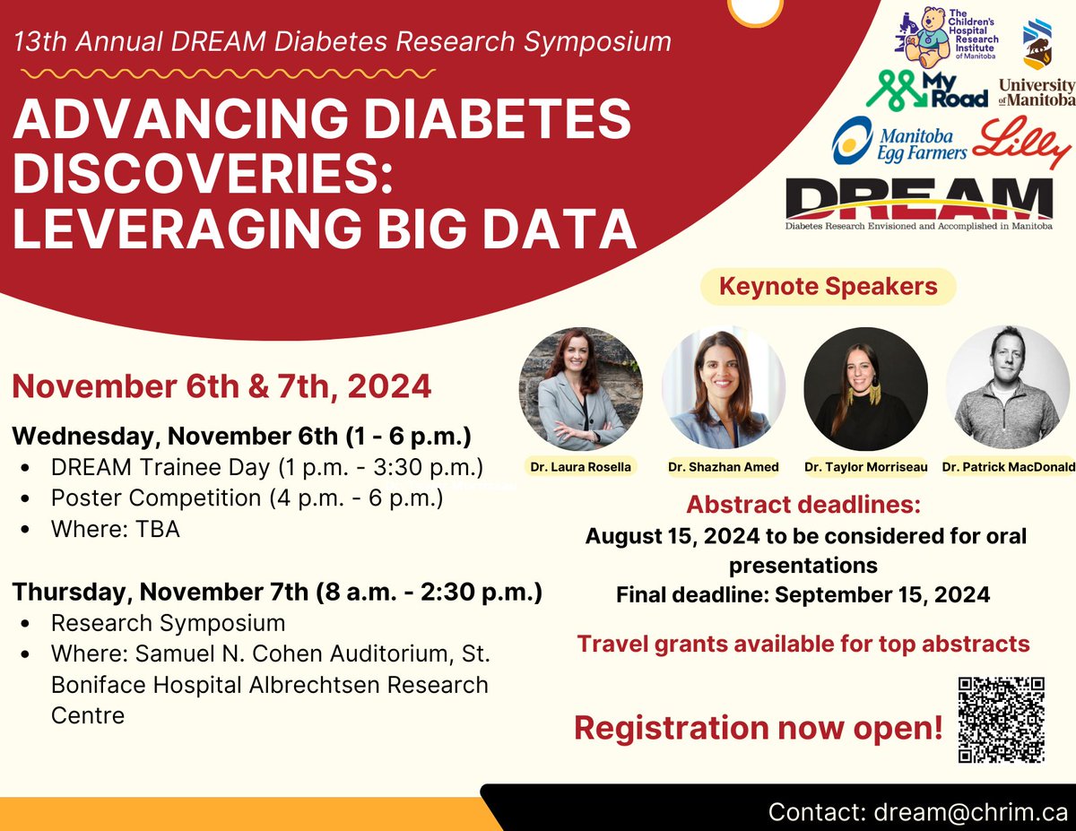 DREAM_Theme (@dream_diabetes) on Twitter photo Don't forget to register for the 13th Annual DREAM Symposium and submit your abstracts to dream@chrim.ca! Register here➡️ forms.office.com/r/A7Fbq3xYex More details on the abstract guidelines can be found on our site dreamdiabetesresearch.com/wp-content/upl… <a href="/DREAM_trainees/">DREAM Trainees</a> <a href="/CHRIManitoba/">CHRIM</a> <a href="/UM_RadyFHS/">U of M Rady Faculty</a> Don't forget to register for the 13th Annual DREAM Symposium and submit your abstracts to dream@chrim.ca! Register here➡️ forms.office.com/r/A7Fbq3xYex More details on the abstract guidelines can be found on our site dreamdiabetesresearch.com/wp-content/upl… <a href="/DREAM_trainees/">DREAM Trainees</a> <a href="/CHRIManitoba/">CHRIM</a> <a href="/UM_RadyFHS/">U of M Rady Faculty</a>