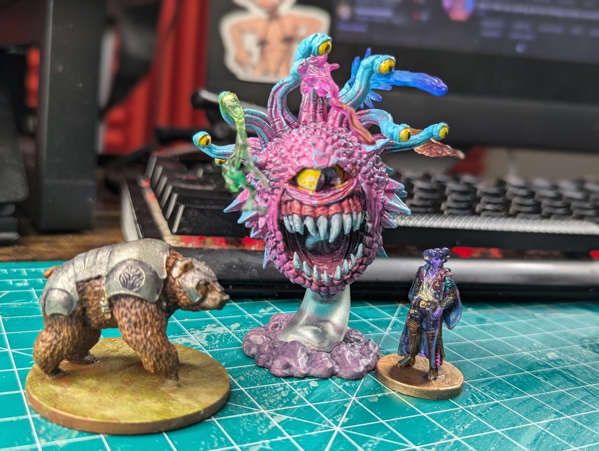 Painted some <a href="/CriticalRole/">Critical Role</a> minis today! And this crazy Beholder mini!

I have so many unpainted minis, this was a lot of fun.