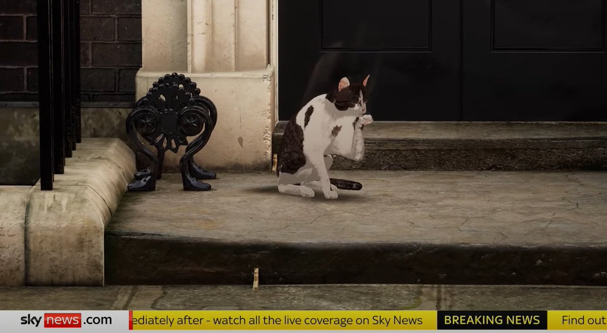 Animated Larry the Cat on the <a href="/SkyNews/">Sky News</a> election graphics. Superb. 😎 <a href="/Number10cat/">Larry the Cat</a>