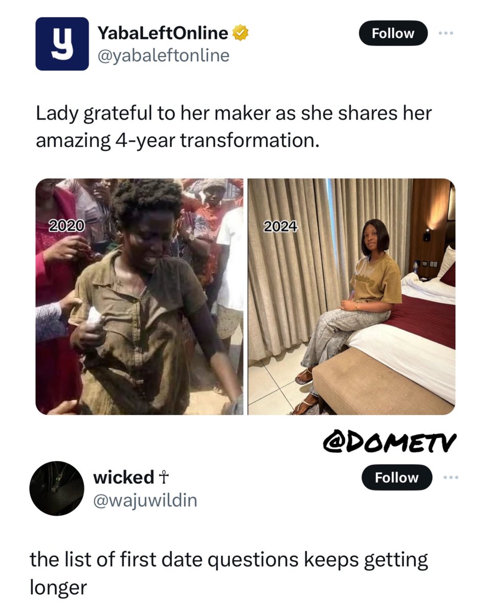 Twitter funny replies/videos.

1. Make you no go date mad person 😂