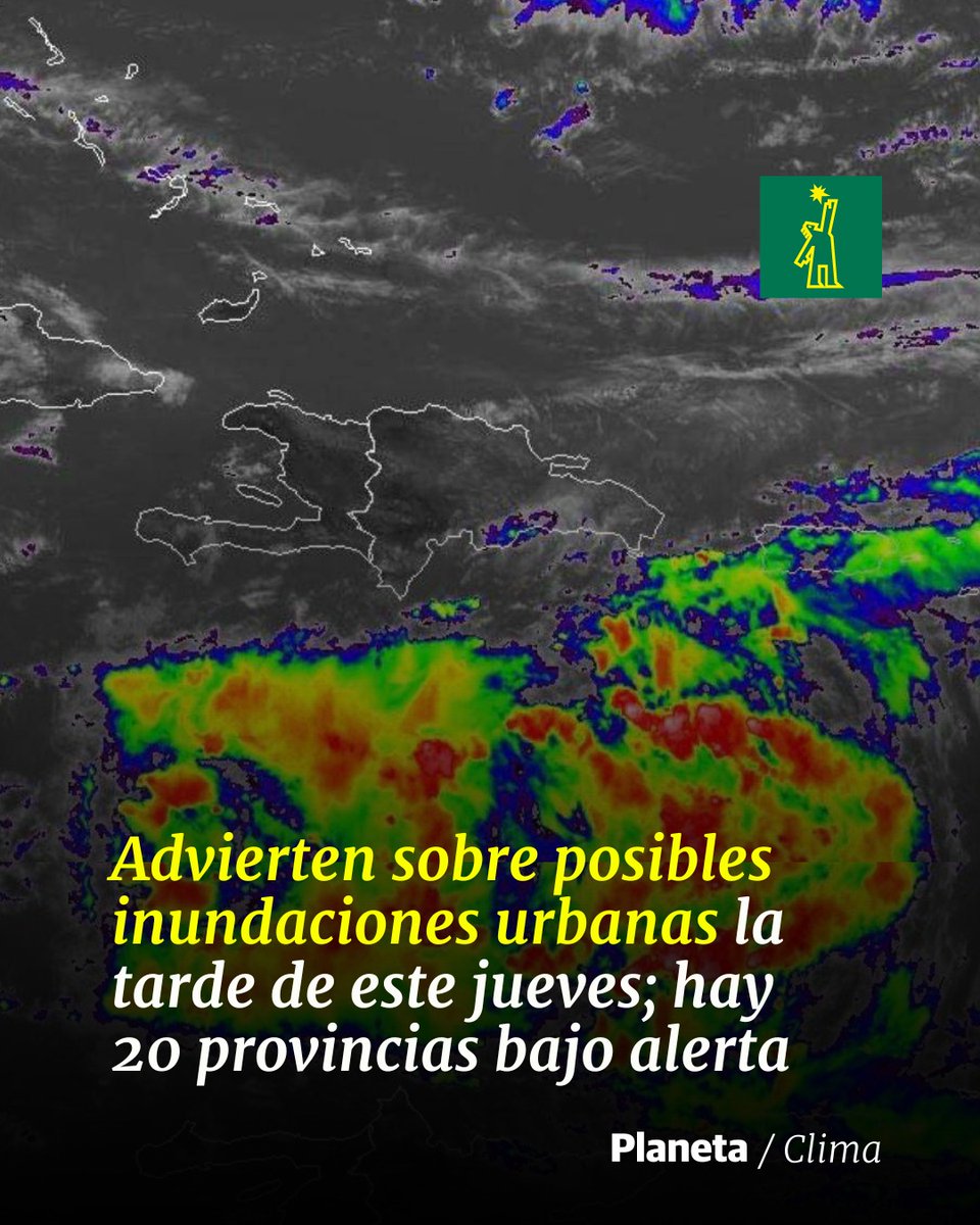 DiarioLibre's tweet photo. 🌦|#ClimaDL| La onda tropical llega dos días después de haber cruzado el huracán Beryl al sur del país

🔗https://t.co/nVQmo5DtLt

#DiarioLibre #Inundaciones #Alerta #Provincias https://t.co/IqLYjiA2Gr