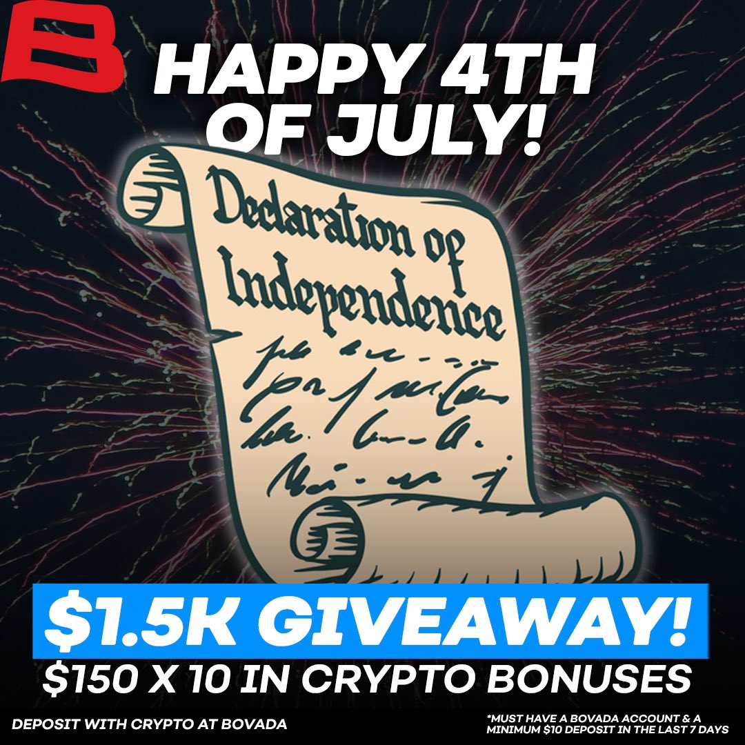 🇺🇸🥳 July 4th Giveaway 🥳🇺🇸

Let’s continue the celebration 🎉 

If this gets 100 Re-Posts in the next 90 minutes, we’ll hand out $150 Crypto Bonuses to 10 lucky followers!

Go go go! ⏰