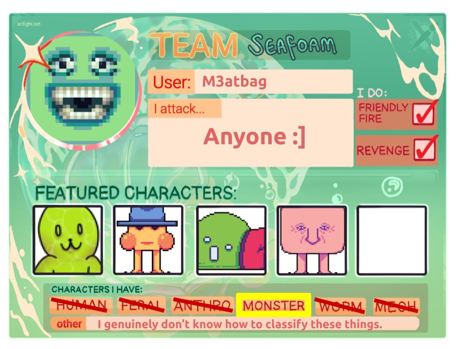 My first Artfight :D 
#artfight2024seafoam
#pixelartist