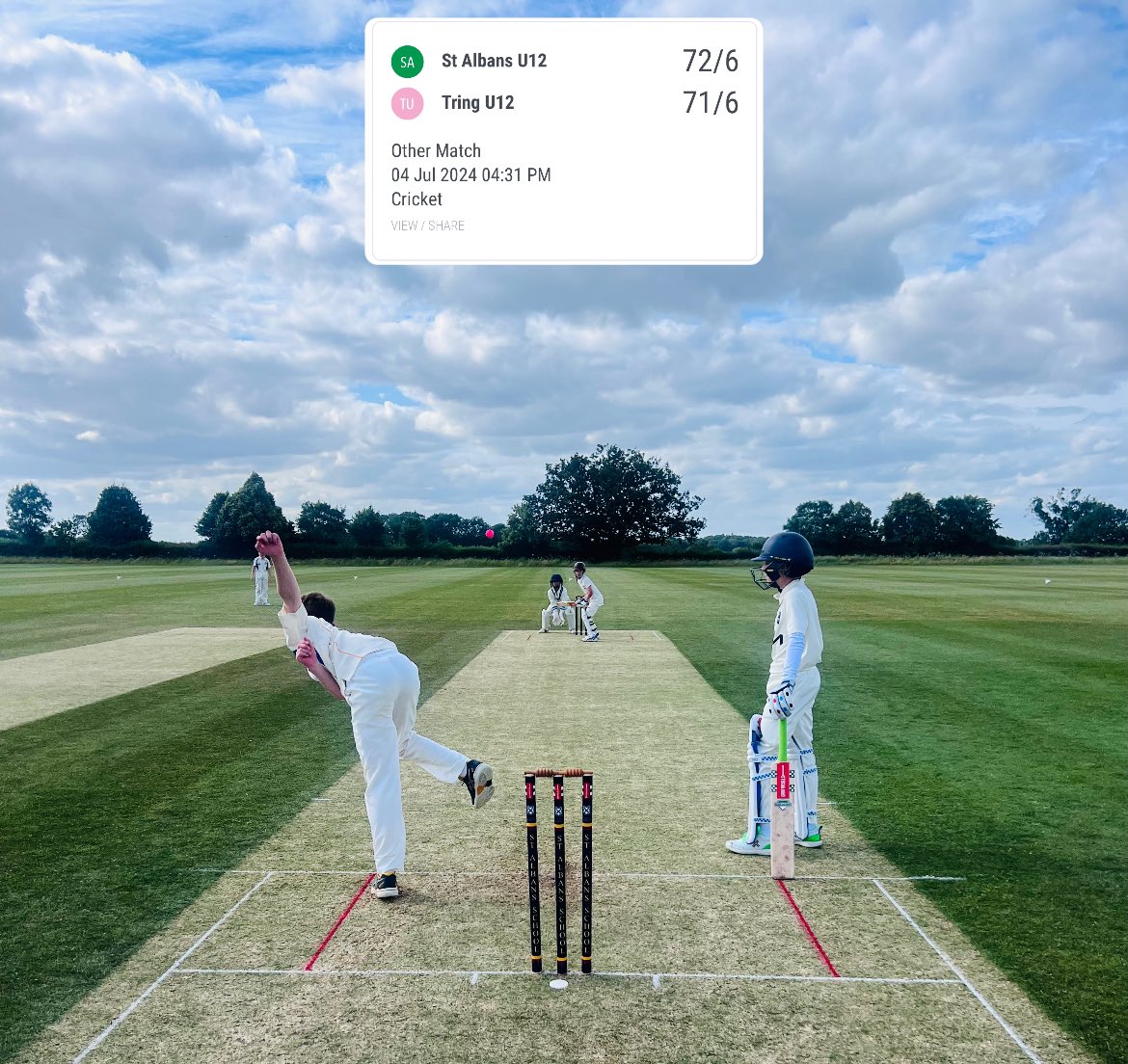 Hard luck to the Year 7s who lost on the last ball in their County Plate Semi Final vs St Albans! 

The boys should be very proud of their run in this competition! 

POTM - Jaxon Y for his 18 runs and superb opening bowling display! 🏆

🏏