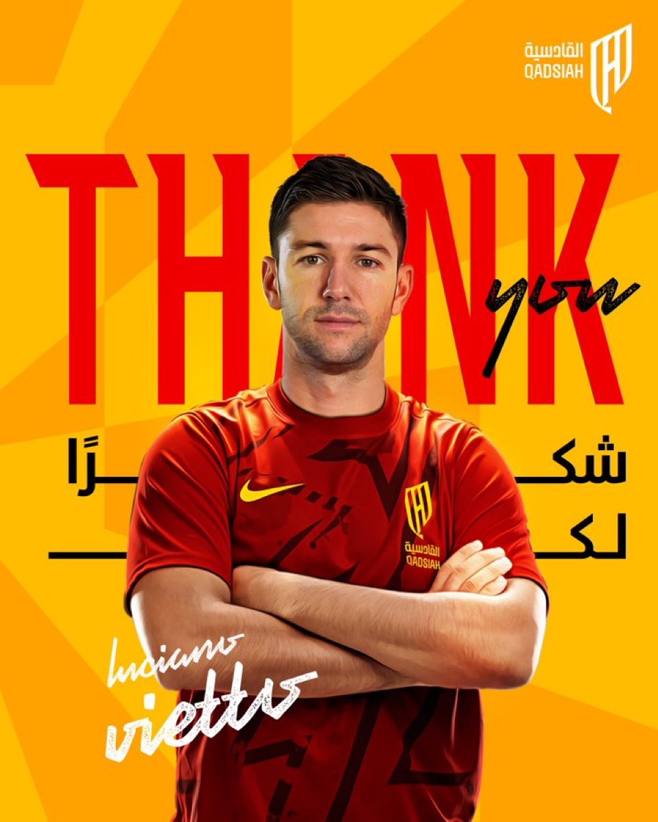 🚨🔴🟡 𝐀𝐆𝐎𝐑𝐀 — Al Qadsiah anuncia a saída de Luciano Vietto!

🇦🇷 O jogador argentino está LIVRE no mercado.