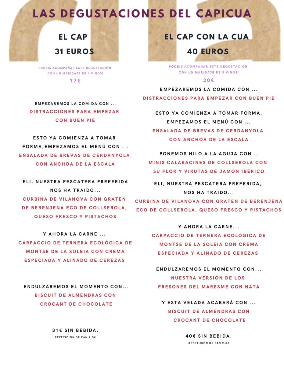 Bona tarda bona gent!

Aquí teniu el #TastdelCapicua i els dos #Degustacions que us hem preparat aquest #CapdeSetmana!

#FemUnCapicua?