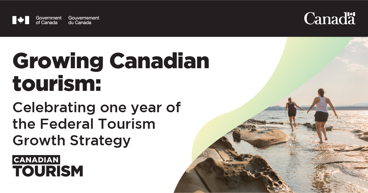 It’s the first anniversary of the 
Federal Tourism Growth Strategy, launched to generate economic growth nationwide. 

Discover more about the strategy: ised-isde.canada.ca/site/canadian-…

#GrowingCanadianTourism