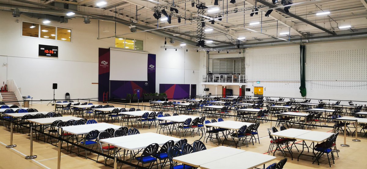 The Lagoon arena is all set up and ready for the ballot count to commence 📄 The facility is one of the bases for ballots to be counted overnight before the results are declared. Well done team 👏
