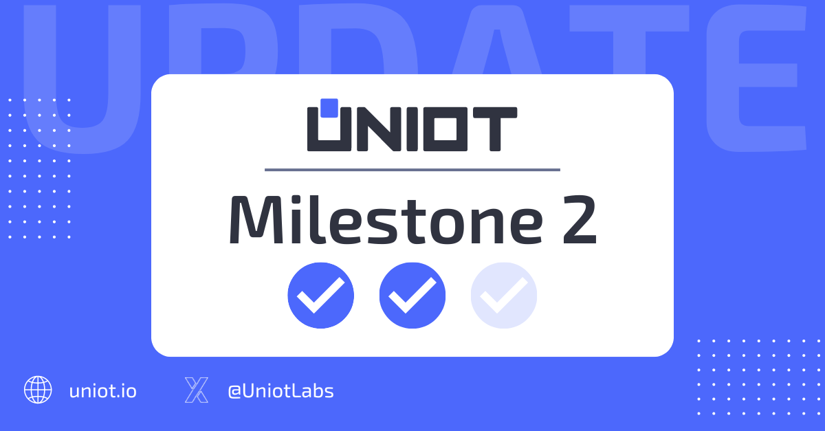 UniotLabs's tweet photo. 👋 Hello #Uniot Community! Milestone 2 of our @dfinity  grant is completed!🚀
The main focus was on enhancing our IoT #UniotOracle capabilities and improving our core platform, bringing our project to the next level of advancement.
Learn more: https://t.co/NnvsU98aEu

#ICP #Web3 https://t.co/J5vxInKXxa