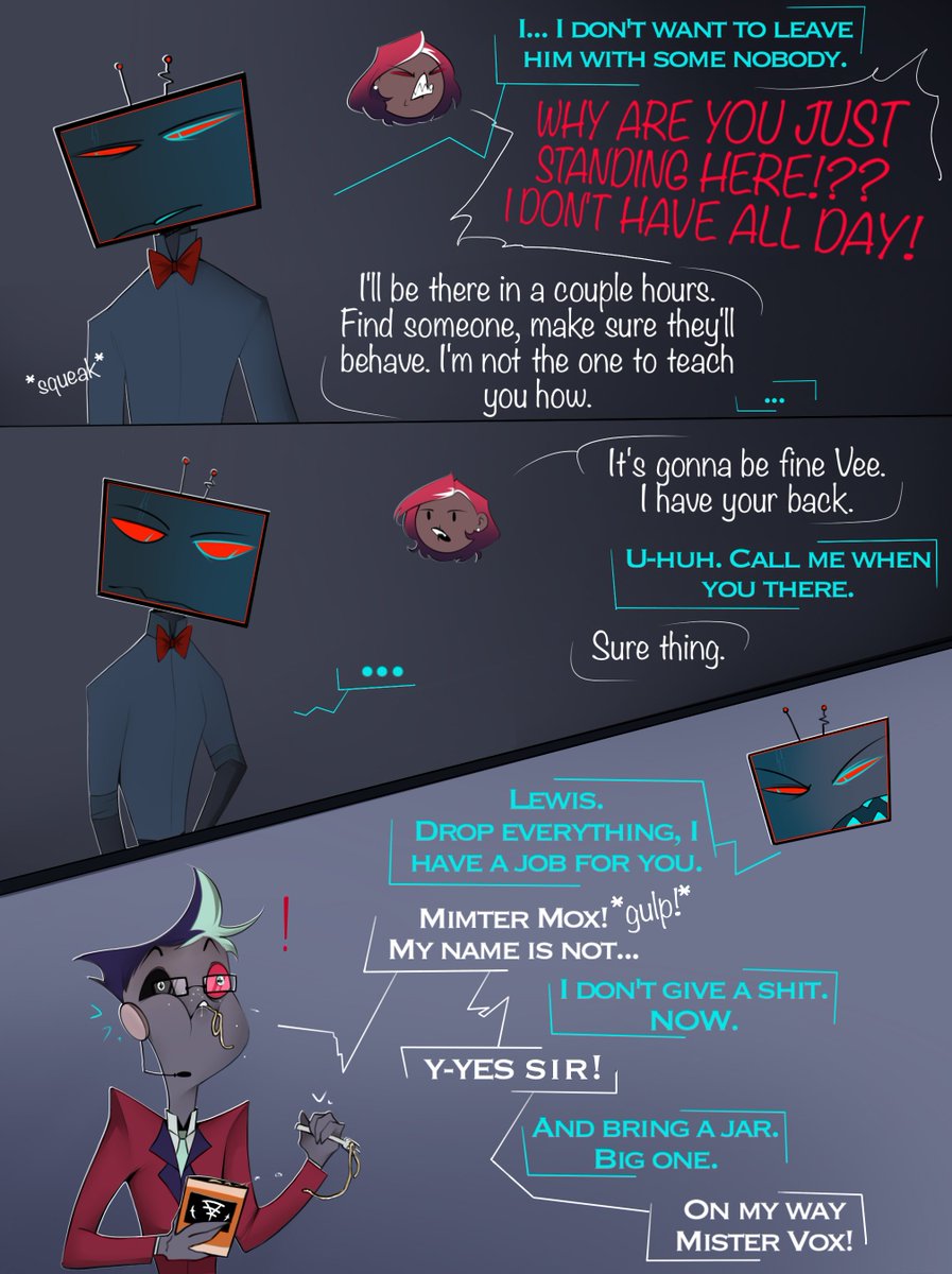 4rKrot's tweet photo. "Restart" p.4

Never turn you back on baby.  

#HazbinHotel #valentino #Voxval #StaticMoth #hazbinfanart #HazbinhotelVox #vox #HazbinHotelValentino #Vees #caterpillarAU #hazbinhotelv https://t.co/7kcxGv5zSa