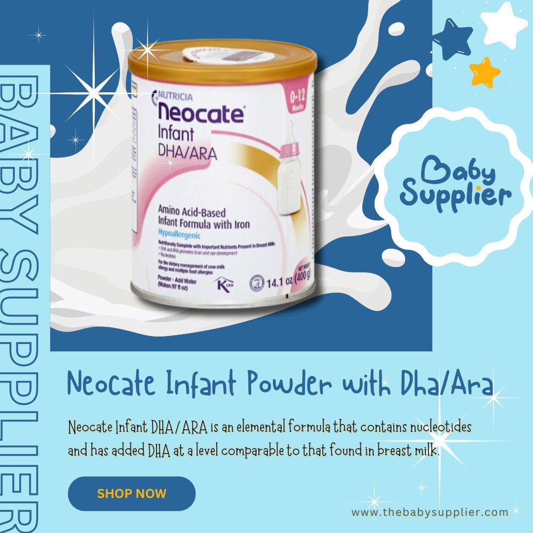 thebabysupplier's tweet image. 🍼 Neocate Infant Powder with DHA/ARA: The Ultimate Nutritional Support 🍼

Neocate Infant Powder with DHA/ARA is designed specifically for infants with severe food allergies, gastrointestinal conditions, or other dietary restrictions.

Order at thebabysupplier.com!

#Neocate