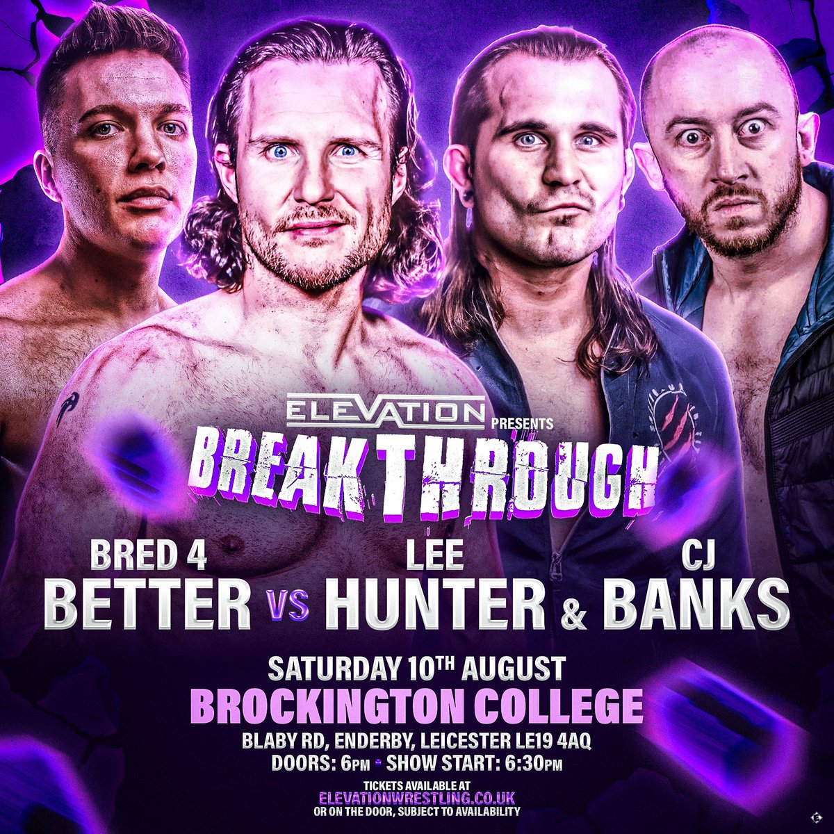 Elevation Wrestling (@elevationwrest) on Twitter photo SATURDAY AUGUST 10TH - BREAKTHROUGH
Brockington College, Enderby
πͺ 6pm
π 6.30pm
π Rory Davis
π Kanji
π Sam Gradwell
π Ashton Smith
π CJ Banks
π Joseph Conners
π Riley Nova
π Ashley Vega
π Ricky Regan
π "Textbook" Dave Breaks
& More
π 
elevationwrestling.co.uk/store SATURDAY AUGUST 10TH - BREAKTHROUGH
Brockington College, Enderby
πͺ 6pm
π 6.30pm
π Rory Davis
π Kanji
π Sam Gradwell
π Ashton Smith
π CJ Banks
π Joseph Conners
π Riley Nova
π Ashley Vega
π Ricky Regan
π "Textbook" Dave Breaks
& More
π 
elevationwrestling.co.uk/store