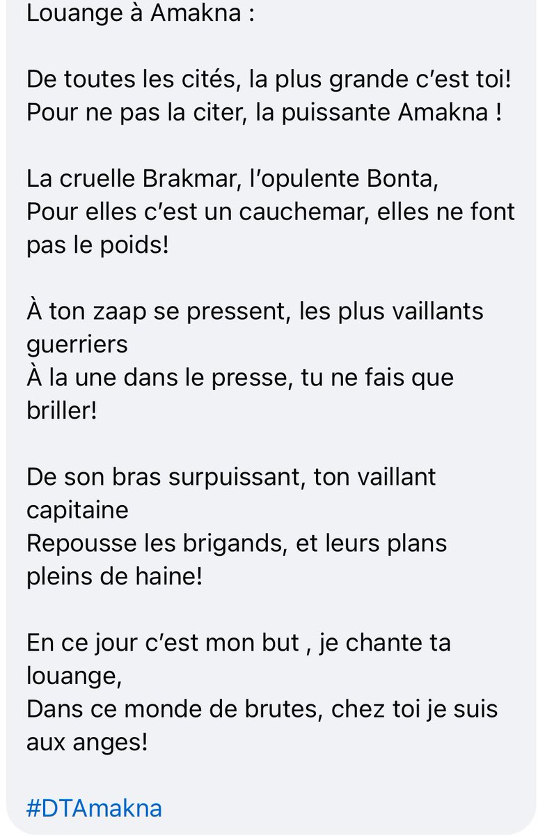 bike_projet's tweet photo. @DofusTouch Ta beauté et ton charme, me laissent sans nulle voix
Je dépose les armes, et t’écris ces vers là 

Lis ici ma louange, Amakna des vaincoeurs 
Et puisse-t-elle comme un ange, te toucher en plein cœur

#DTAmakna https://t.co/vGVSGDkNEi