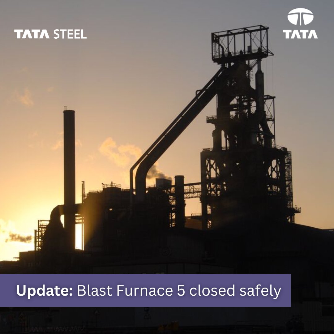 Tata Steel UK (@tatasteeluk) on Twitter photo ๐
๐ซ๐จ๐ฆ ๐๐๐๐ง ๐๐๐ซ๐ญ๐ฐ๐ซ๐ข๐ ๐ก๐ญ, ๐๐จ๐ซ๐ค๐ฌ ๐๐๐ง๐๐ ๐๐ซ ๐๐จ๐ค๐ ๐๐ข๐ง๐ญ๐๐ซ & ๐๐ซ๐จ๐ง
โI am able to confirm that we have completed the closure process of Blast Furnace 5 safely and have made the final tap of molten materialโ
Full message in thread below ๐ ๐
๐ซ๐จ๐ฆ ๐๐๐๐ง ๐๐๐ซ๐ญ๐ฐ๐ซ๐ข๐ ๐ก๐ญ, ๐๐จ๐ซ๐ค๐ฌ ๐๐๐ง๐๐ ๐๐ซ ๐๐จ๐ค๐ ๐๐ข๐ง๐ญ๐๐ซ & ๐๐ซ๐จ๐ง
โI am able to confirm that we have completed the closure process of Blast Furnace 5 safely and have made the final tap of molten materialโ
Full message in thread below ๐