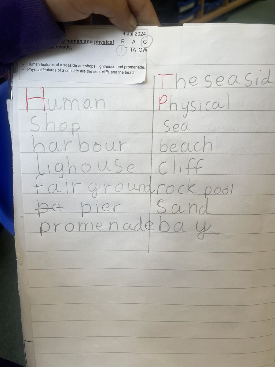 MissDunworthLHS's tweet photo. It’s geography week! 🌎 we have been learning about the ocean. Today we explored the physical and human features of the seaside 🏝️@MissMcNamaraLHS @GeographyLHS23 @LHS_Watford https://t.co/wmhQQFRt1s