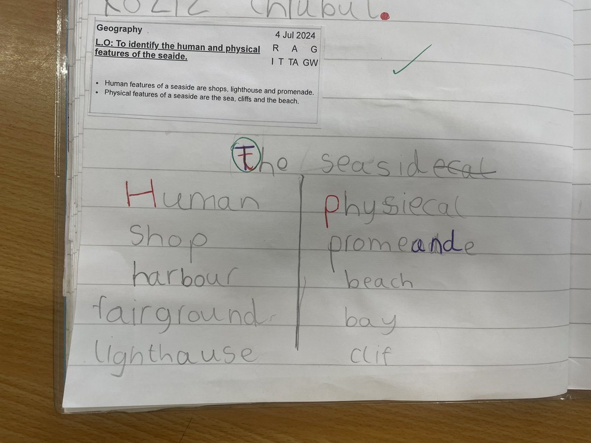 MissDunworthLHS's tweet photo. It’s geography week! 🌎 we have been learning about the ocean. Today we explored the physical and human features of the seaside 🏝️@MissMcNamaraLHS @GeographyLHS23 @LHS_Watford https://t.co/wmhQQFRt1s