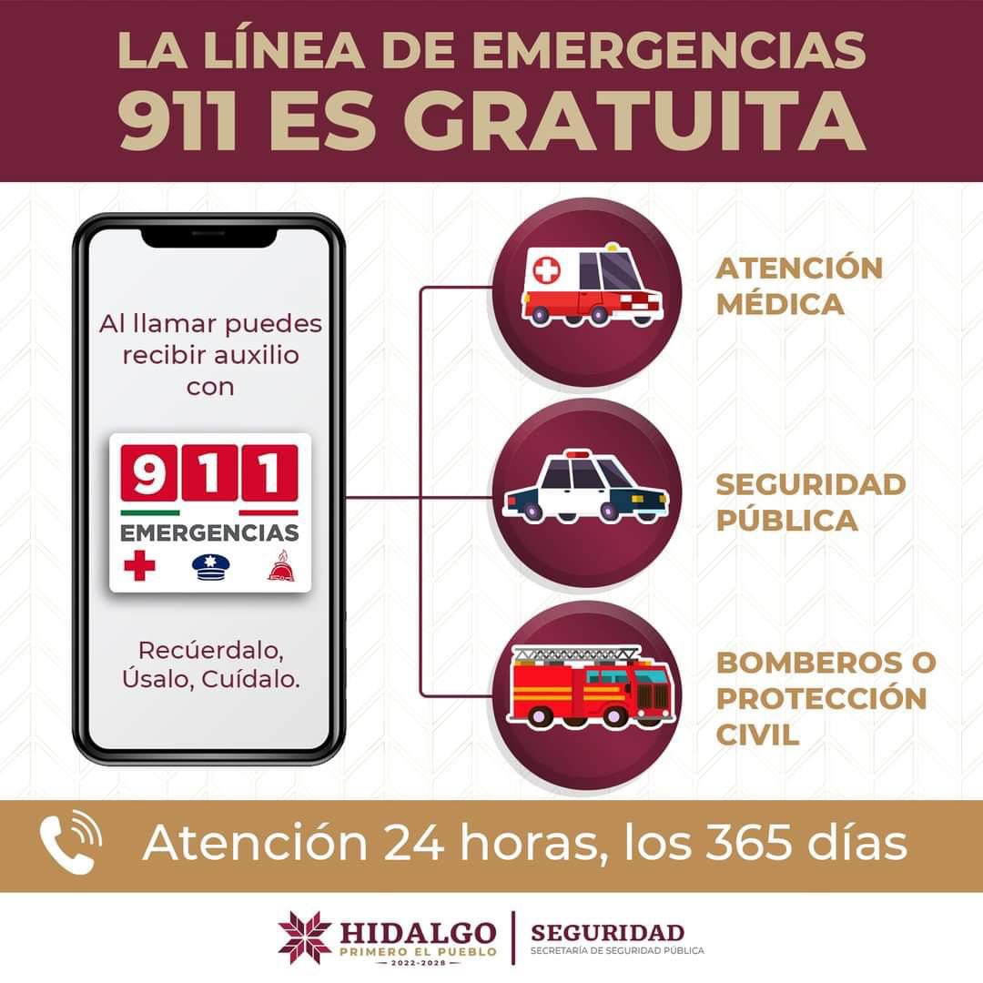 Si te encuentras ante una situación que ponga en riesgo o vulnere tu seguridad, llama al 911 ☎️ para recibir apoyo de las instituciones.

El servicio está disponible de forma gratuita las 24 horas, los 365 días del año. 🚓🚑🚒

¡Recuérdalo, úsalo, cuídalo!