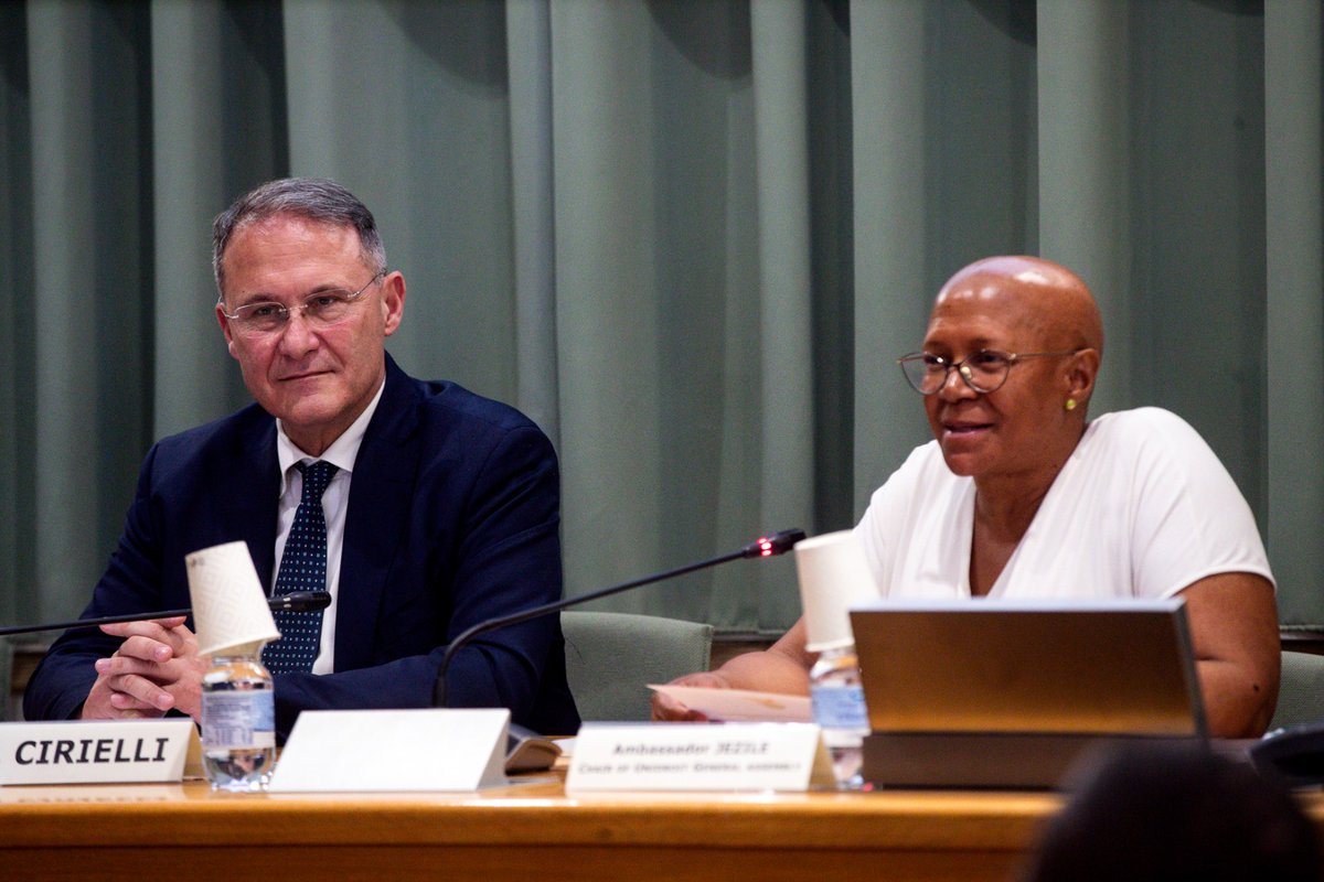 ItalyMFA_int's tweet photo. #Rome|Deputy Minister @edmondocirielli at @UNIDROITorg highlighted priority for education and training through #PianoMattei addressing senior officials of African Governments at the International Programme for Law and Development financed by @cooperazione_it
#LawDevelopment #IPLD https://t.co/m7EluNlbxD