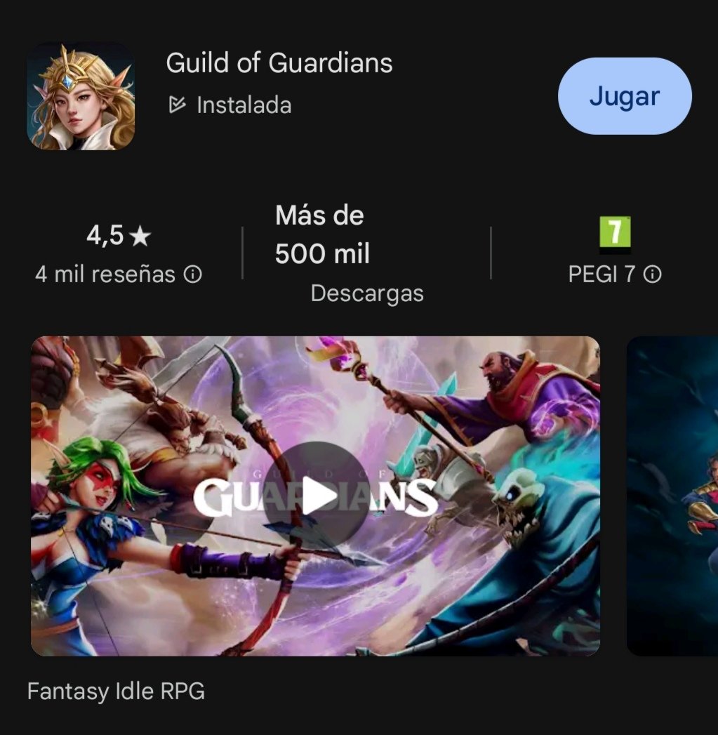 🎉 <a href="/GuildOfGuardian/">GuildOfGuardians</a>  is celebrating a huge milestone of over ✨500k✨ downloads on Google PlayStore, I'm giving away a Legendary Guardian (yes, another one)! 

🎯To enter: 
1️⃣ Follow <a href="/GuildOfGuardian/">GuildOfGuardians</a> 
2️⃣ Follow me <a href="/Tonin_eth/">Toñin</a> &amp; youtube.com/@Tonin_eth
3️⃣ Tag 3 friends
4⃣RT
5️⃣Extra