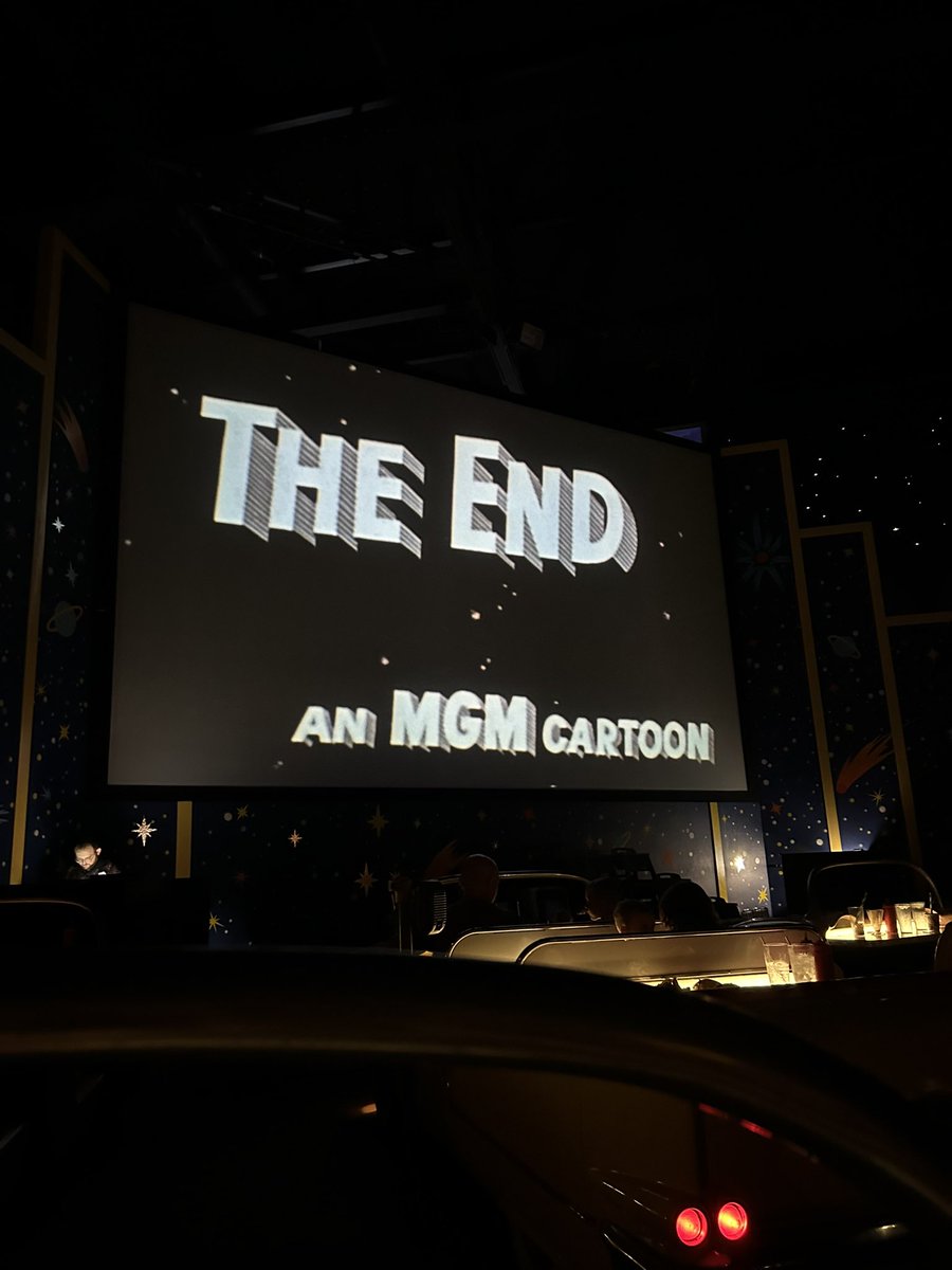 One of the few remnants of MGM’s time at Disney’s Hollywood Studios can be found at the Sci-Fi Dine-In Theater Restaurant! One of the films shown is a shortened version of 1962’s “Tom and Jerry: Mouse Into Space”, complete with the original MGM end card!