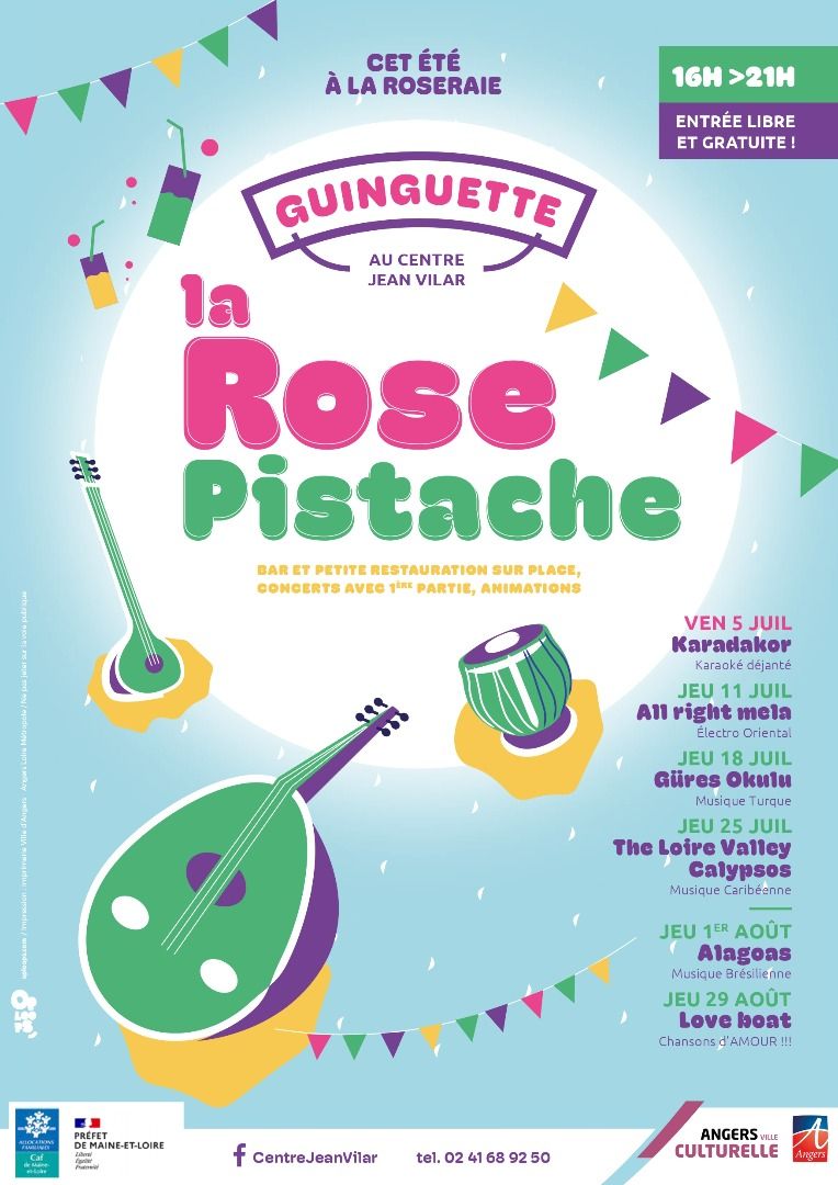 ⭐ Cet été, dans mon réseau il y a... ⭐
LA GUINGUETTE ROSE PISTACHE du Centre jean VIlar s'installe... De 16 à 21h, venez à la rencontre de cet espace éphémère tout l'été !
📅inauguration ! 5 juillet 

📍 #ANGERS #ROSERAIE
>> + d'info / buff.ly/3xFSjsD