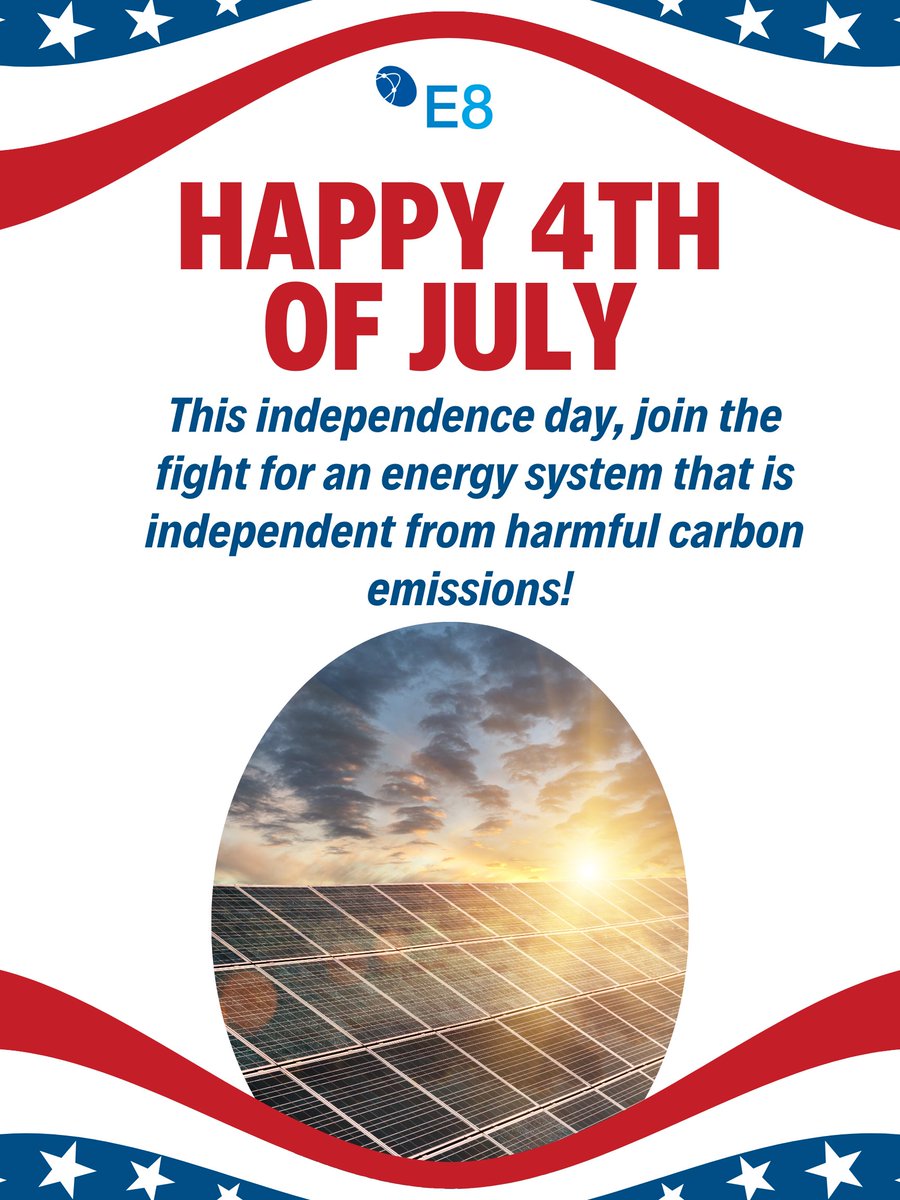 Happy 4th of July!
This independence day you can make a difference in supporting a more sustainable future by donating to E8's philanthropic impact fund, Decarbon8-US. 
Learn more about Decarbon8-US here: e8angels.com/decarbon8-us
donate here: zeffy.com/en-US/donation…