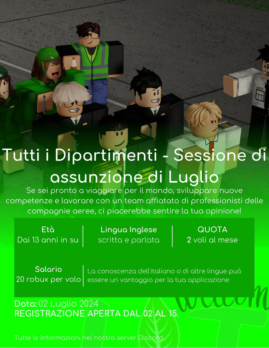 LiteAirlines's tweet photo. IT | Siamo ritornati e stiamo assumendo tutti i dipartimenti! Registrazione aperta dal 02 al 15. Si prega di visitare il nostro sito web o di unirsi al nostro server di comunicazione. 
Link in Bio!
#RoAviation #ROBLOX #RobloxDev https://t.co/HAlNJvnWdQ