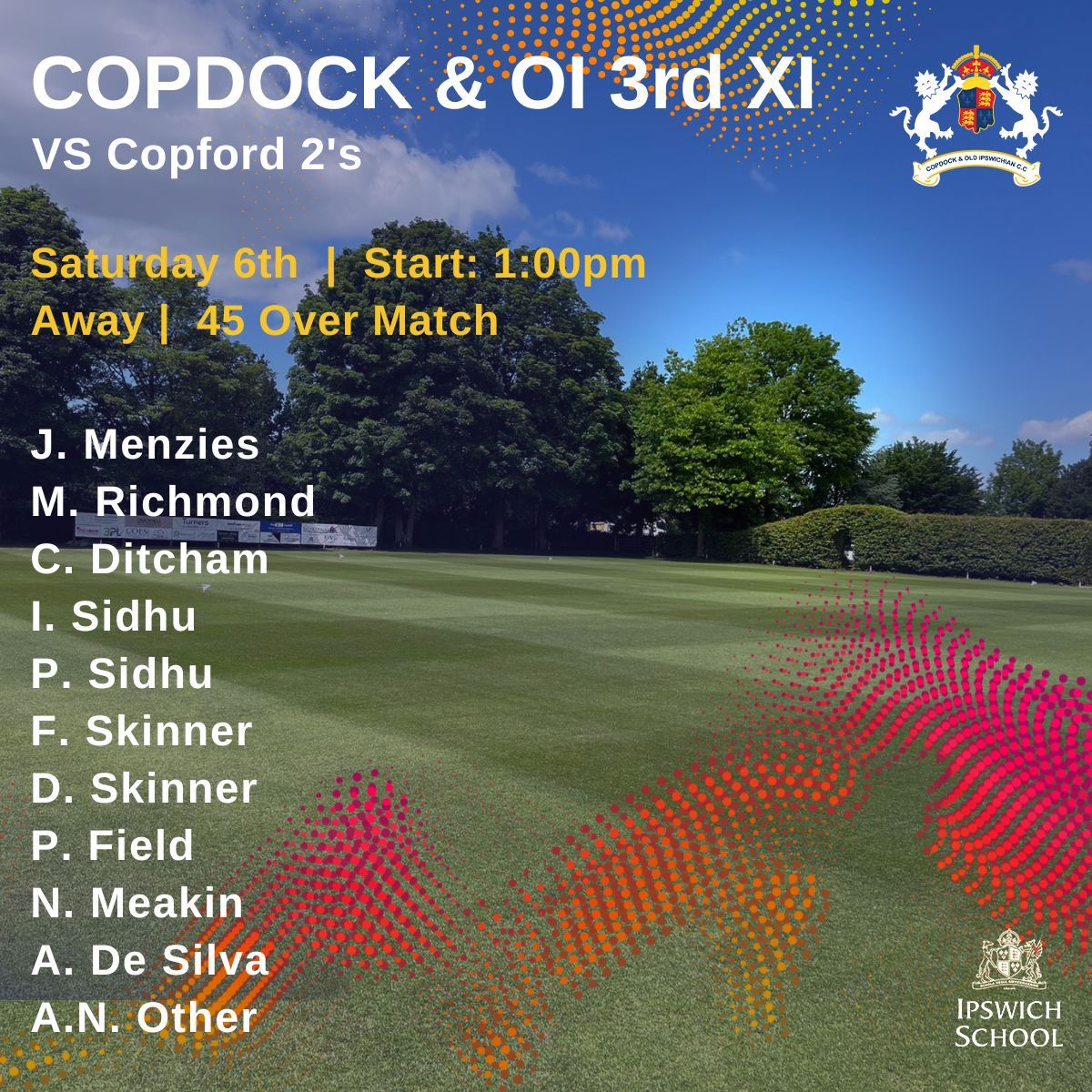 Copdock & Old Ipswichian Cricket Club tweet media