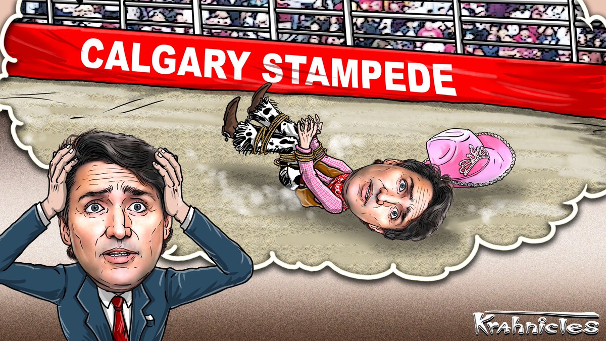 My cartoon ...

#CalgaryStampede #TrudeauNationalDisgrace #nightmare
