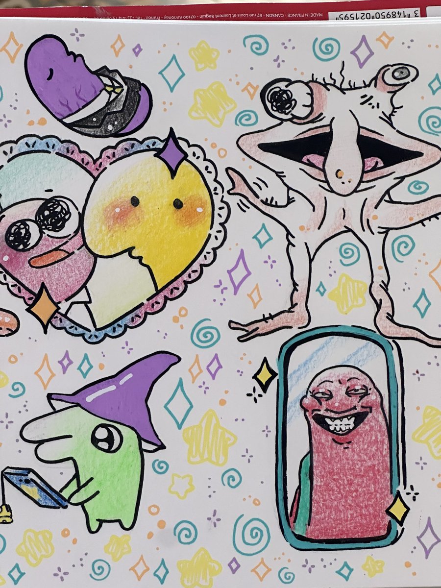 sparklingbunbun's tweet image. Made a Smiling Friends tat flash sheet ⭐️ if you’re in BCN and want one tattooed, hit me up 🤧💕  ( i dont usually post tat related things in this acc but wtvr ) #smilingfriends #tattoo #flashsheet #adultswim