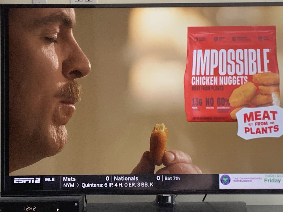 IslesEsq's tweet photo. So the 🐐  @joeyjaws is banned from the #nathans hot dog contest for signing an endorsement deal with @ImpossibleFoods but an ad for Impossible Foods airs on @espn during the broadcast of the event?! Free Joey! 🇺🇸 🌭 https://t.co/ZuWNCvT3fs