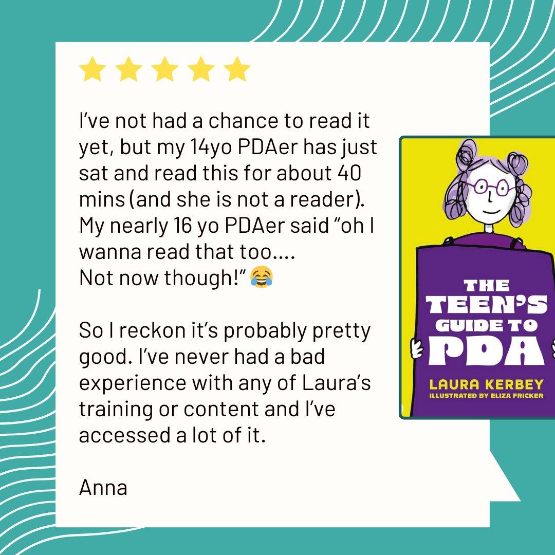 LauraKerbey's tweet image. I love seeing comments coming directly from teens reading the book 💙
“The Teen’s Guide to PDA”, illustrated by the brilliant @_MissingTheMark is now available from JKP, Amazon and other good book stores.
#autism #pathologicaldemandavoidanceawareness #pda #neurodiversity