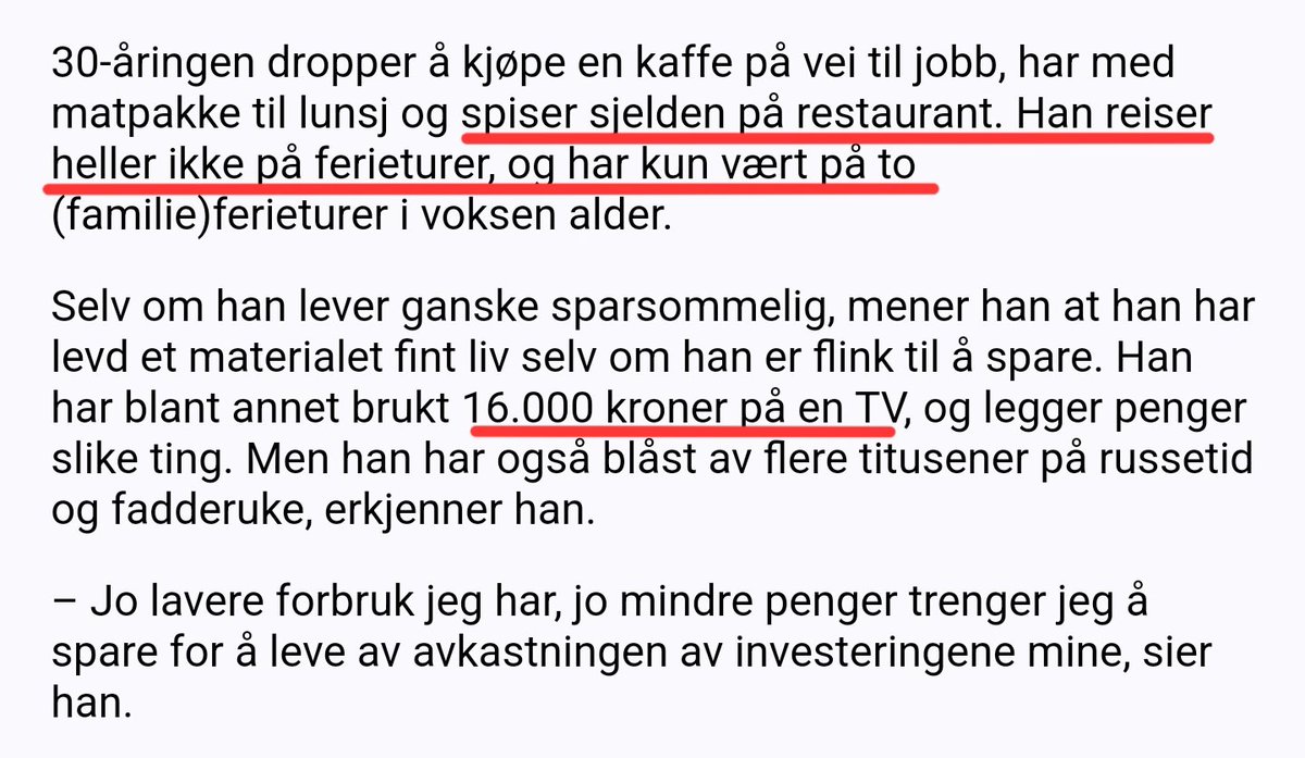 Et_smartere_liv's tweet image. Du er ikke så langt unna sannheten, broder 😄

Første utkast til første "pengeartikkel".

"Andre ønsker å oppleve ting, det gjør ikke Hannisdal". Spiser heller ikke på restaurant, drar ikke på ferie.

Men se så stor TV jeg har!!! 💪 Og så kul jeg er som blåser penger på fest 😎
