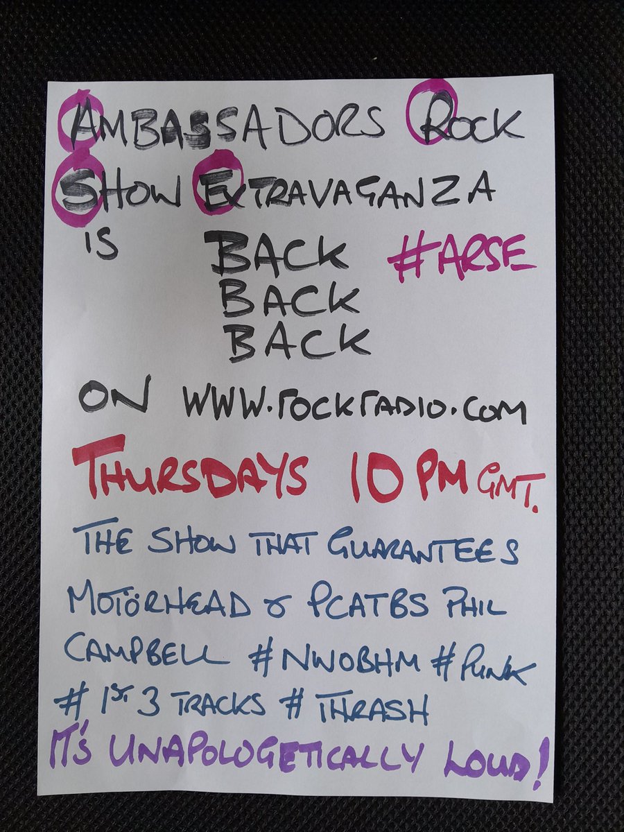 BingfromKiddy's tweet photo. If your looking to melt your brain after the polling stations close at 10pm GMT tonight then tune into A.R.S.E. episode 20 because it's unapologetically loud #itsloud it's the #rocknroll show that guarantees you @myMotorhead @PCATBS @MotorheadPhil on tonight's show we play..... https://t.co/Q8hNKwAjQ5
