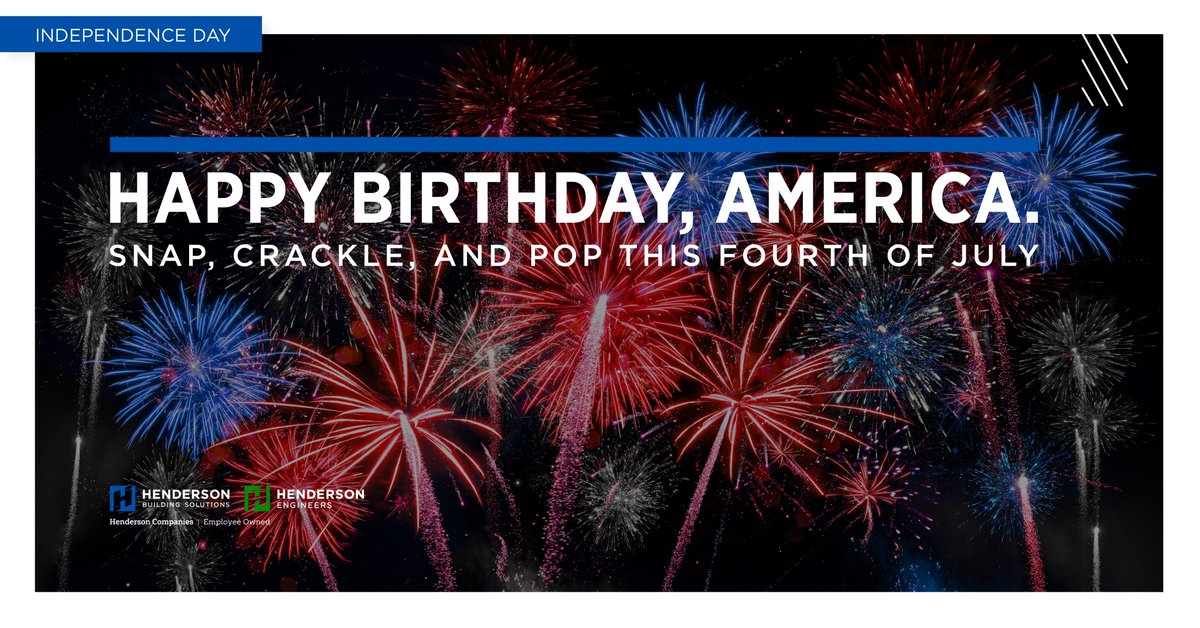 Snap, crackle, pop!🎆 #TeamHenderson wishes you and yours a happy and safe 4th of July.