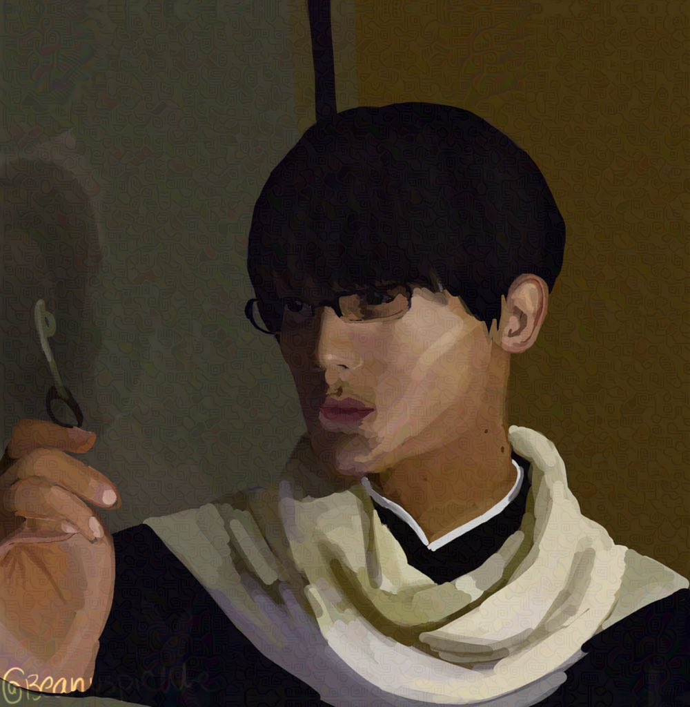 beanvspickle's tweet photo. Hiroshi from #aooni redraw (with AI disturbance) https://t.co/WsF2wf8LGL