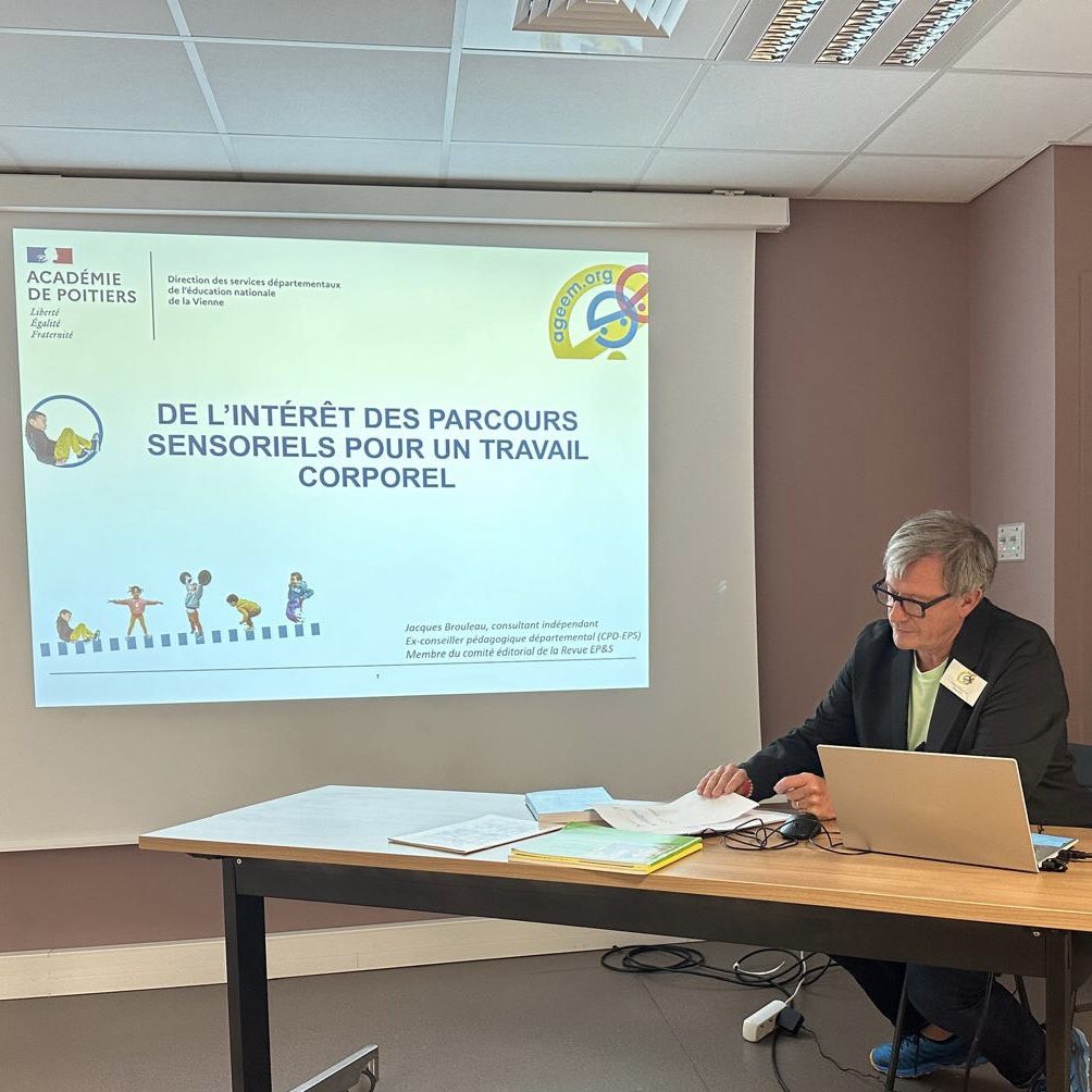Jacques Brouleau (@jacquesbrouleau) on Twitter photo « Tout ce qu'on peut faire d'un bon conseil, c'est de le transmettre. A celui qui le reçoit, il ne sert jamais à rien ». Oscar Wilde
Merci à l’<a href="/AGEEM_National/">AGEEM National</a> pour m’avoir permis d’intervenir :
sur : « DE L’INTÉRÊT DES PARCOURS SENSORIELS POUR UN TRAVAIL CORPOREL » <a href="/DSDEN86/">DSDEN de la VIENNE</a> « Tout ce qu'on peut faire d'un bon conseil, c'est de le transmettre. A celui qui le reçoit, il ne sert jamais à rien ». Oscar Wilde
Merci à l’<a href="/AGEEM_National/">AGEEM National</a> pour m’avoir permis d’intervenir :
sur : « DE L’INTÉRÊT DES PARCOURS SENSORIELS POUR UN TRAVAIL CORPOREL » <a href="/DSDEN86/">DSDEN de la VIENNE</a>
