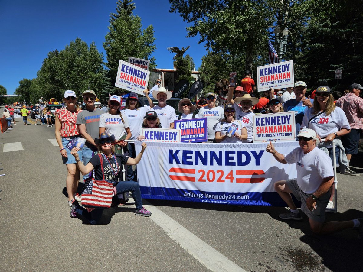 Team Kennedy Colorado in the Aspen Fourth of July parade! 
#KennedyShanahan24 
#Happy4thofJuly